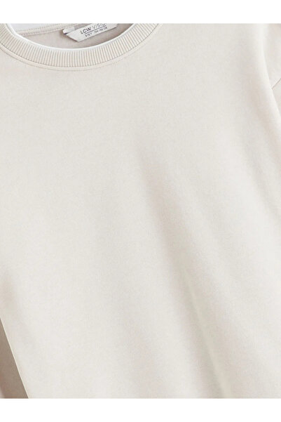 LC Waikiki LCW VisionBej Bisiklet Yaka Erkek Çocuk Sweatshirt