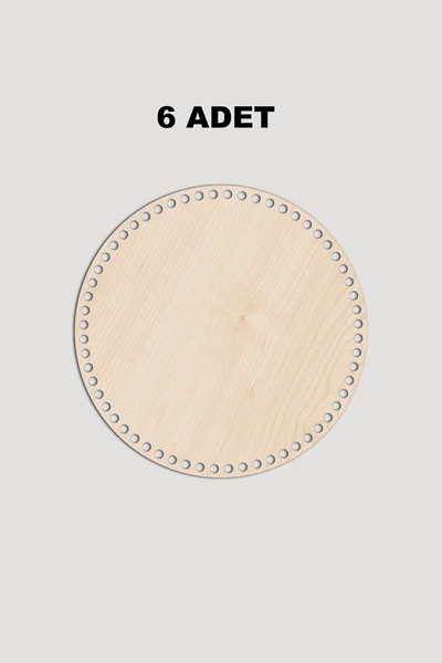 Lucena Дерев'яна кругла кошикова підставка 13 см 6 штук Акація 3 мм