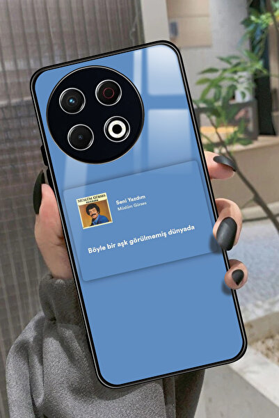 TECNO Spark 30 Pro Uyumlu Müslüm Gürses Şarkı Sözü Tasarımlı Glossy Premium K...