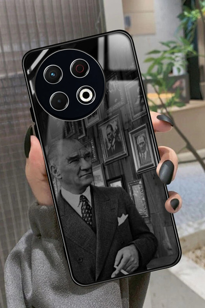 TECNO Spark 30 Pro Uyumlu Atatürk Tasarımlı Glossy Premium Kılıf