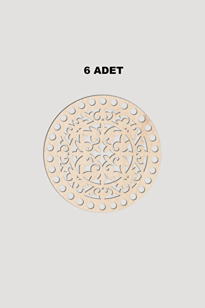 Lucena Дерев'яна кругла модель 1 кошик піднос дно 15 см 6 штук Ака 3 мм