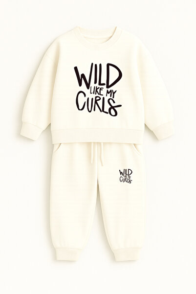 Let's Wear Дитячий комплект Wild Like My Curls з кишенями та шнурками, преміум-клас, компактний - 2 частини, спортивний комплект