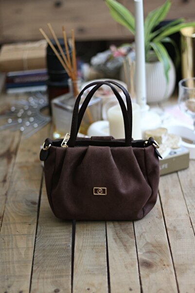 Moom Bag Women's Bitter Brown Suede Strap Shoulder Bag