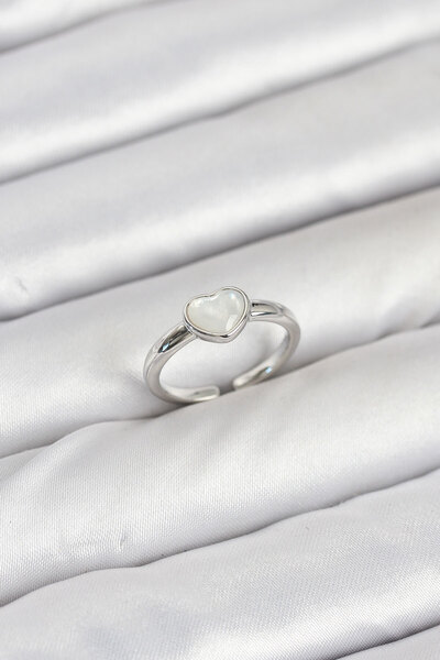 Lisinya Brass Silver Color Heart Women's Ring - Tygoo