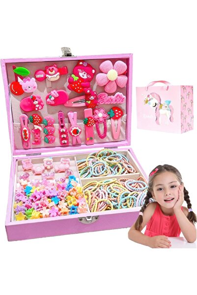 Genaric VLIEOVHN Girls Hair Accessories Set, Hair Dress Up Kit with Jewelry Box, Clips, Ties, Princess Dress