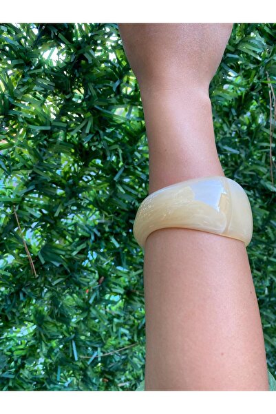 milayk سوار عظمي بلون كريمي ملون