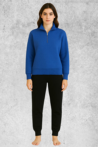 MOLICO Unisex New Season Cotton Seasonal Half-Zip Sweatshirt Tracksuit Bottoms Combination Set of 2