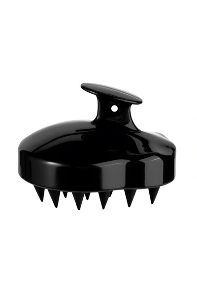 OEM Βούρτσα μασάζ τριχωτού της κεφαλής από σιλικόνη, μαύρη