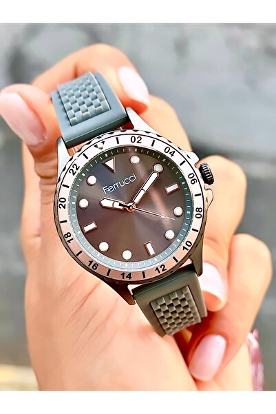 Ferrucci Orijinal 2 Yıl Garantili Silikon Kordon Kadın Kol Saati Su Geçirmez Bileklik Hediyeli