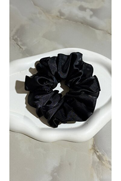 Handmade Kadın Düğün Kına Nişan ıçın Lastikli Saten Scrunchies Toka