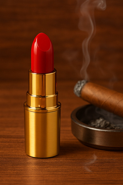 Hunter Ruj Şeklinde Dekoratif Metal Gazlı Çakmak – Kırmızı/Altın