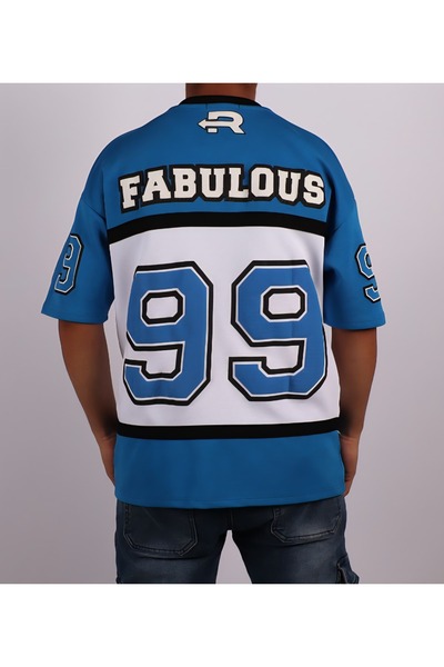 Red Planet Men’s Sports Jersey T-Shirt | Athletic Oversized V-Neck Top