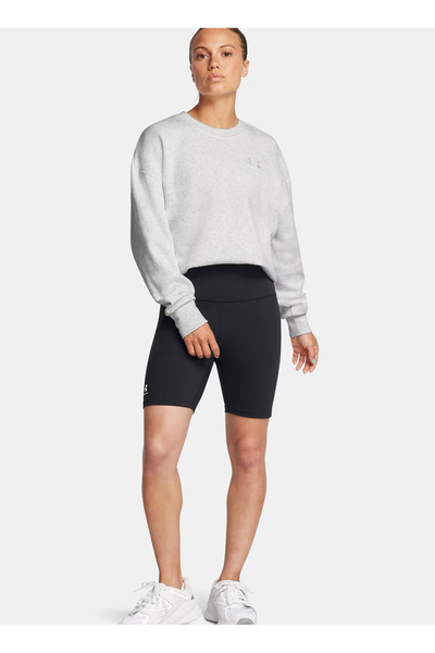 Under Armour 1386703-001-UA Rival 7in Short Siyah Lastikli Bel Dar Düz Kadin Şort