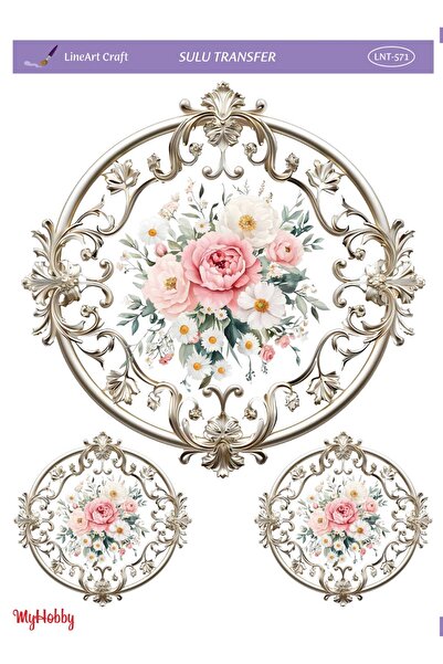 LİNEART Sulu Transfer No:LNT571-25x35cm
