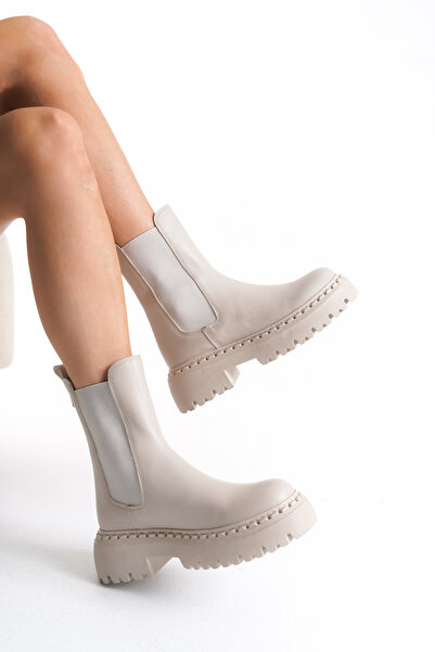 meyra'nın ayakkabıları Γυναικείες μπότες με ελαστική χοντρή σόλα