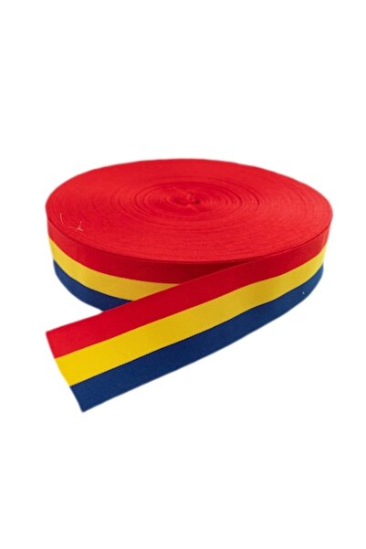 Pin Trade SRL Rola panglica tricolora, lungime 50 m, latime 30 mm, poliester