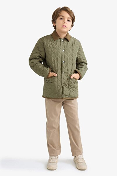 DeFacto Erkek Çocuk Su Geçirmez Polo Yaka Pelüş Astar Mont F0429A825AU