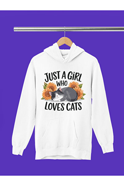 MAGORS سترة رياضية قطنية بأكمام طويلة مطبوعة برسومات قطة لطيفة، مصنوعة من 3 خ...