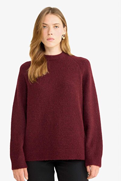 DeFacto Wool Blend Crew Neck Thick Knit Sweater G1396Ax25Wn