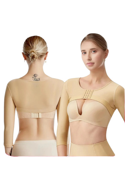 Fstyle مشد نسائي مقاس L مشد بعد عمليات شفط دهون الذراعين مشد اليدين