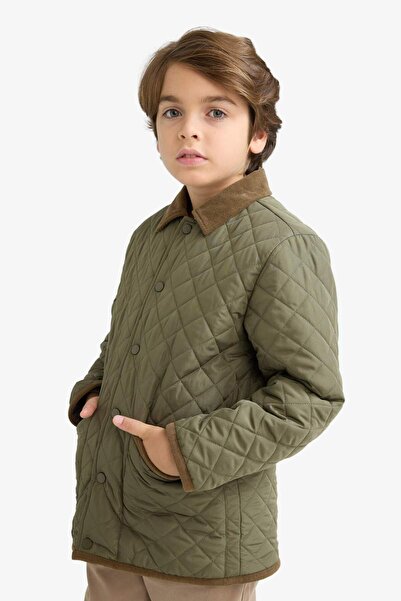 DeFacto Erkek Çocuk Su Geçirmez Polo Yaka Pelüş Astar Mont F0429A825AU