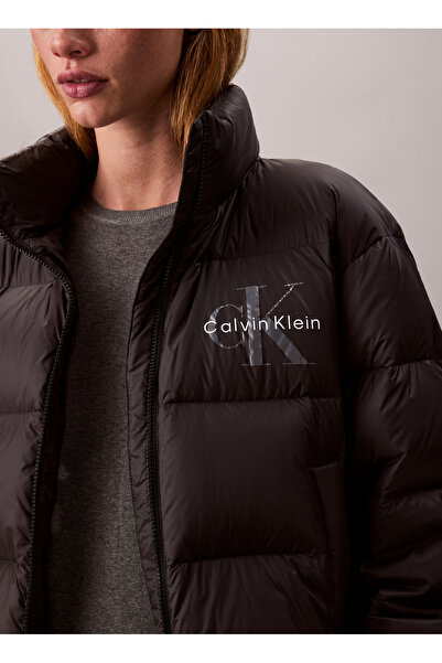 Calvin Klein Jeans Siyah Kadın Standart Baskılı Mont LV047D503GUB1