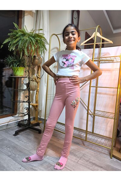 Şimo Butik Colanți pentru fete iarnă cu căptușeală din fleece bumbac cu talie...