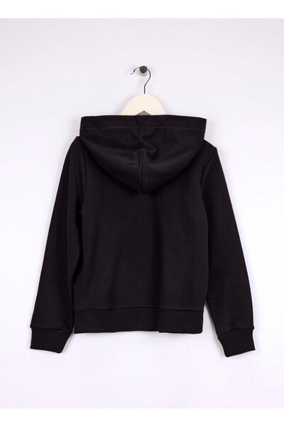 Calvin Klein Düz Kız Çocuk Siyah Sweatshırt IU0IU00707BEH