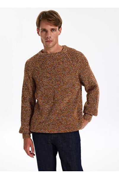 Jeep Bisiklet Yaka Relaxed Düz Kiremit Erkek Kazak J4WM-KZK4450