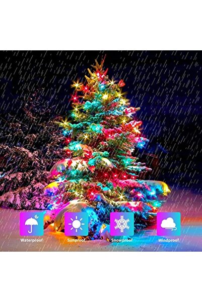 OEM Instalare de Crăciun, tip rolă, pentru interior/exterior, lungime 40 m, 8 moduri de iluminare, 220V/