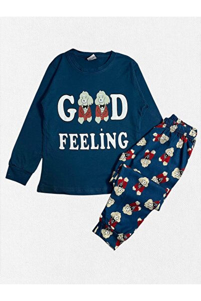 Pajama Shop Set de pijamale cu mânecă lungă pentru băieți, 100% bumbac, țesăt...