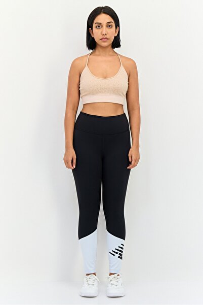 New Balance Women Fitted Brand Logo Training Leggings, Black