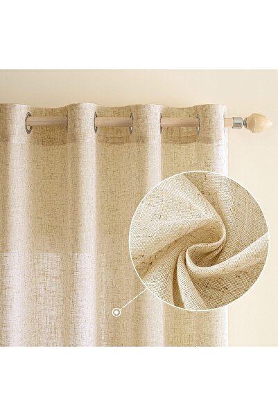 EMEMA Perdea decorativă semitransparentă, EMEMA, 140x260cm, set de 2