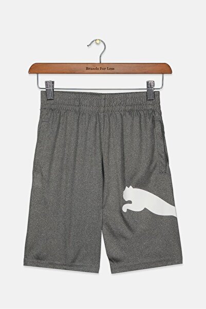 Puma شورت أداء سريع للأولاد، لون فحمي هيذر