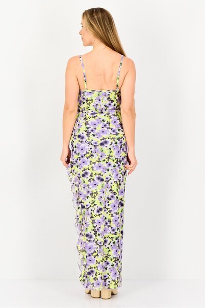 Forever 21 Women Floral Print Midi Dress, Multicolor