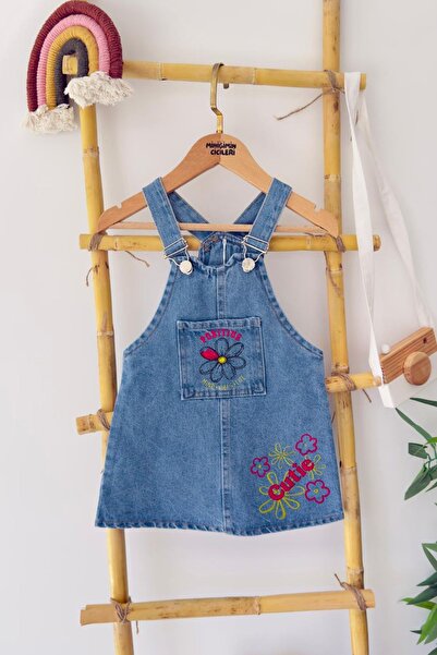 Minigimin Cicileri Miniğimin Cicileri Cutie Принтиран деним момичешки гащериз...