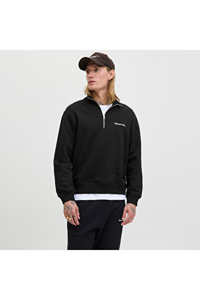 Jack & Jones سويت شيرت رجالي أسود من نوربرو (12282899-B)