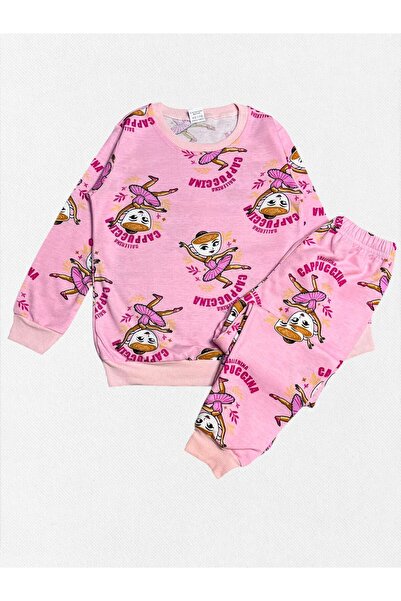 Fil Kids Σετ εποχιακής πιτζάμας με μακρυμάνικο μοτίβο καπουτσίνο μπαλαρίνας σ...