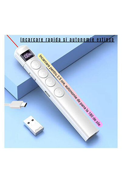 LEBLOU Presenter Laser Pointer 200m LEBLOU, Wireless, 2.4 Ghz, Compatibil Windows, Mac OS, Android