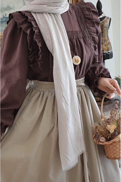 EMİNOS BUTİK بلوزة موسلين أنيقة