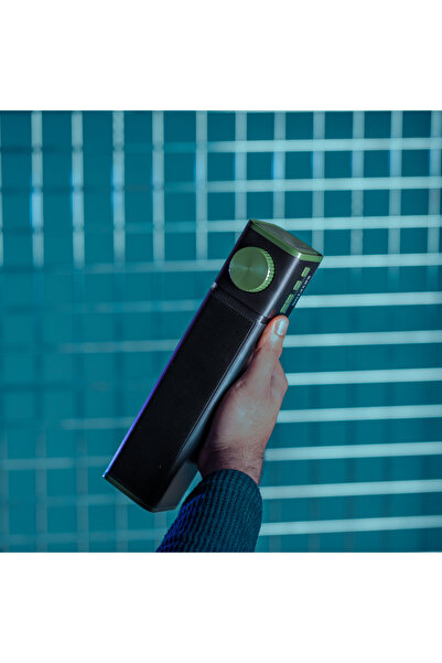 KRYPTON مكبر صوت لاسلكي بتقنية البلوتوث - مكبر صوت محمول للتلفزيون مع حامل هاتف، مدخل AUX/USB، صوت نقي