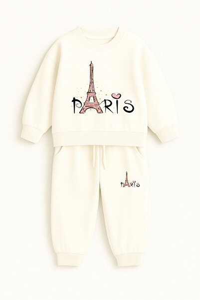 Let's Wear Парижський принт з кишенями та шнурками Дитячий преміум-комплект - 2 частини Спортивний комплект