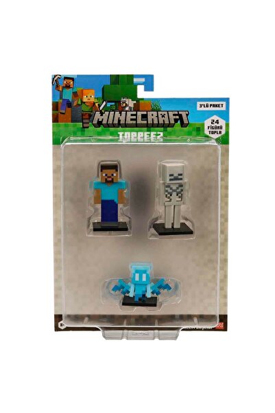 MINECRAFT 3D Toppeez Figure and Pen Cap 3-Pack Pmi/Mc2020 - Steve – Skeleton – a