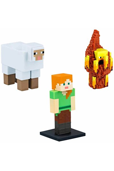 MINECRAFT 3D Toppeez Figure and Pen Cap 3-Pack Pmi/Mc2020 - Sheep – Blaze – Alex