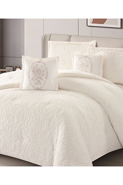 smart home Double-sided winter Comforter (velvet and faux fur) with shiny jacquard patterns –6-piece, 250x230cm