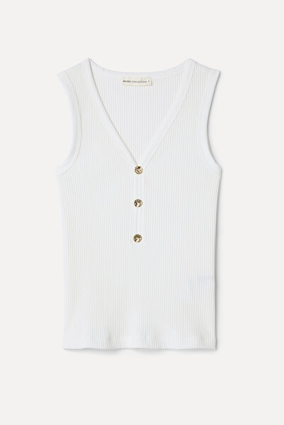 Mudo V YAKA FITTED KOLSUZ T-SHIRT