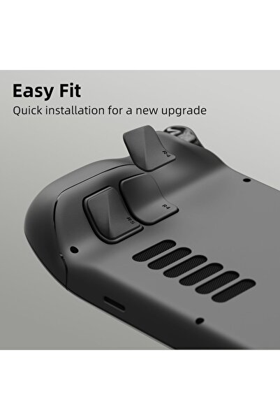 Skull & Co. مجموعة تحسين زر الظهر لجهاز Steam Deck، وسادات قبضة المقبض، حماية الأزرار