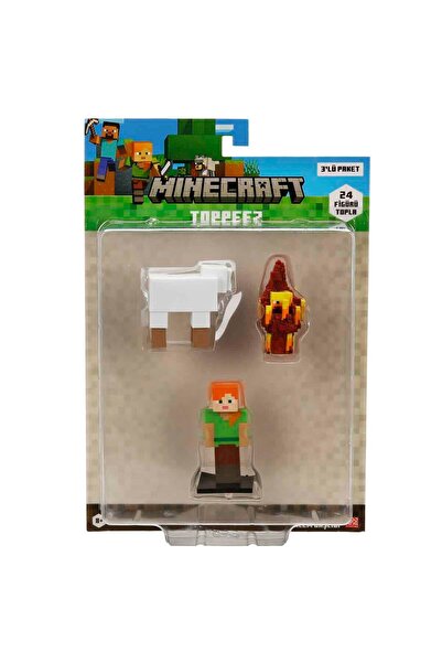 MINECRAFT 3D Toppeez Figure and Pen Cap 3-Pack Pmi/Mc2020 - Sheep – Blaze – Alex