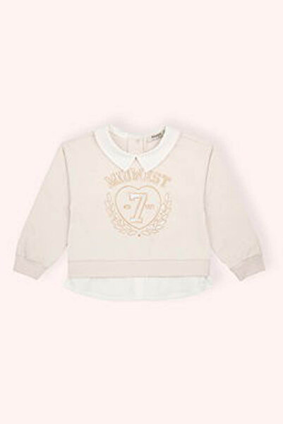 Panço Bej Kız Çocuk Sweatshirt 2511GB08001