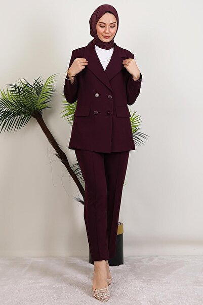 GİYZAMİLA Σετ με τέσσερα κουμπιά Demre μωβ